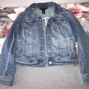 White House Black Market Crop Jean Jacket
